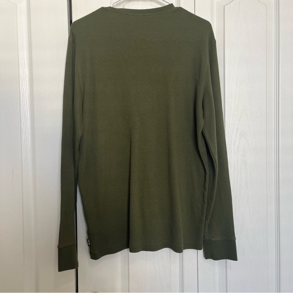 American Eagle Olive Green Henley Shirt - Picture 5 of 5